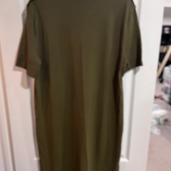 Zara army green tshirt dress with gold detail - Picture 4 of 5